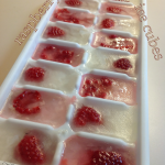 Raspberry Homemade Lemonade Ice Cubes