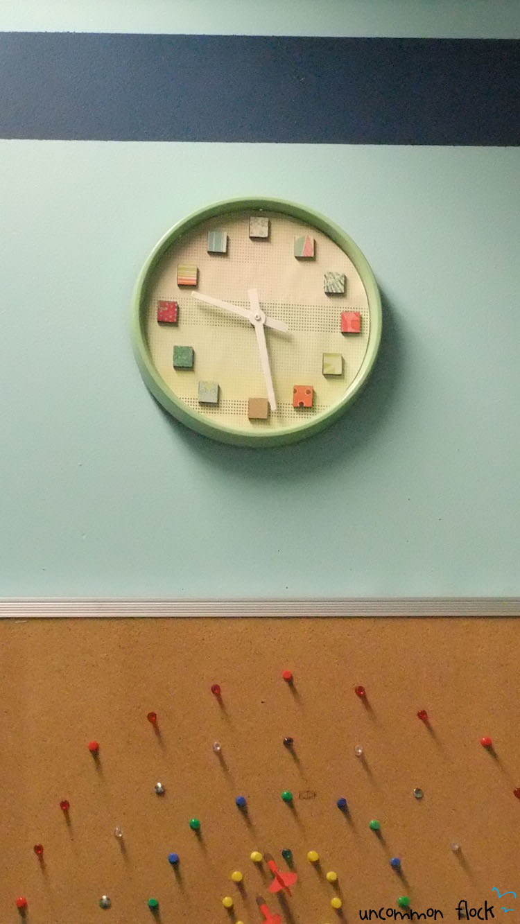 Easily turn a $10 clock from Walmart into beautiful wall decor!