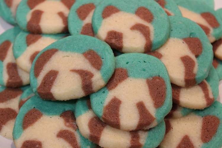 Easily make pandas from store bought cookie mix, cocoa, and dye - the kids will really enjoy this!