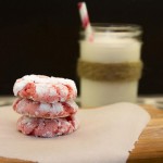 Strawberry Crinkle Cookies from a Box Mix
