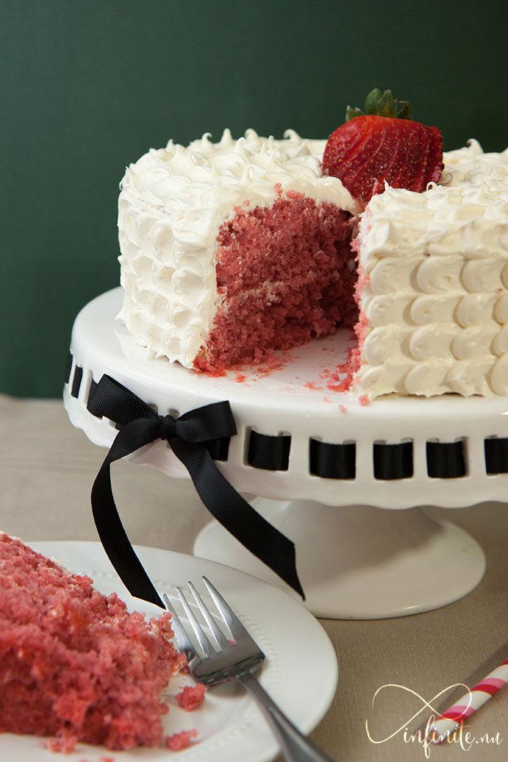 Petal Iced Fresh Strawberry Cake